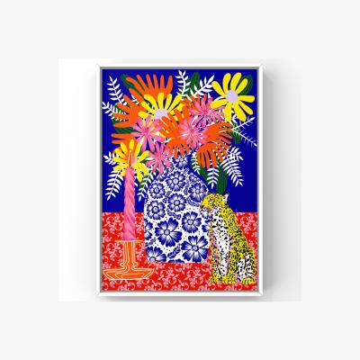 Wolf & Badger Flowers & Leopard Still Life A3 Art Print The Neighbourhood Threat