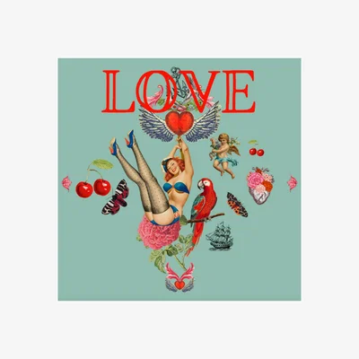 Wolf & Badger Cherry Love Bomb Print - So Retro One Size Myrtle & Mary