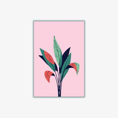 Wolf & Badger Pink / Purple Pink Plant Xxs Stanley Print House