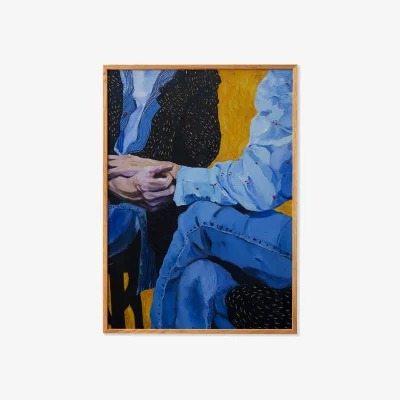 Wolf & Badger Blue / Yellow Alchemy - Art Print - 50X70 Cm | 50 X 70Cm | Paper Collective