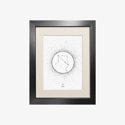 Wolf & Badger Black 'Libra Star Sign' - Fine Art Print A4 Emily Carter