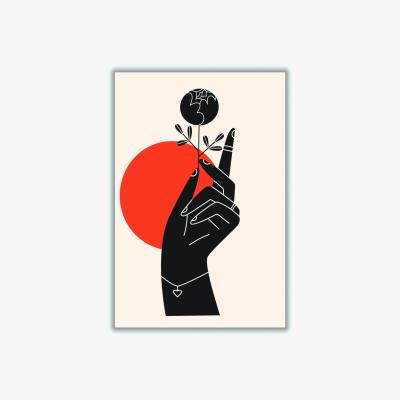 Wolf & Badger Red Minimalist Hand Drawing Extra Large Stanley Print House