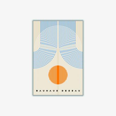 Wolf & Badger Yellow / Orange Bauhaus Design Iiii A2 420 X 594Mm Stanley Print House