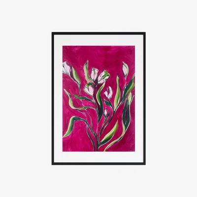 Wolf & Badger Red Love Blooms - Abstract Floral Print Jessica Slack Studio