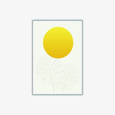Wolf & Badger Yellow / Orange Botanical Yellow 1 Small Stanley Print House