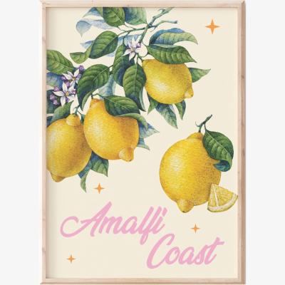 Wolf & Badger Yellow / Orange Amalfi Coast A3 Print Sofe Store