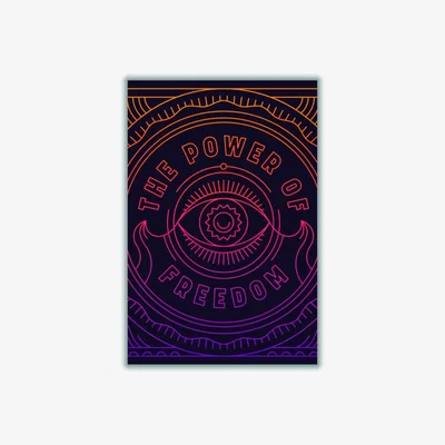 Wolf & Badger Yellow / Orange The Power For Freedom!! A4 210 X 297Mm Stanley Print House