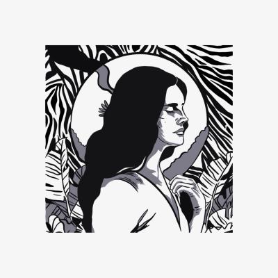 Wolf & Badger Black / White Noir Swag Print Volsew Paris