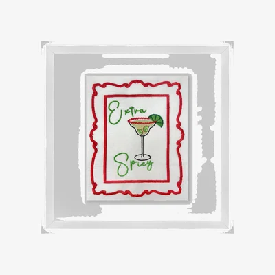 Wolf & Badger Extra Spicy Embroidered Wall Art | A4 | 210 X 297Mm | Lilly Loves