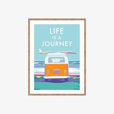 Wolf & Badger Life Is A Journey Quote Print | A4 | 210 X 297Mm | Becky Bettesworth