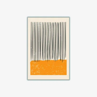 Wolf & Badger Yellow / Orange Minimal Abstract Set #3 A3 297 X 420Mm Stanley Print House