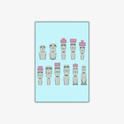Wolf & Badger Grey Monolithic Human Figures Small Stanley Print House