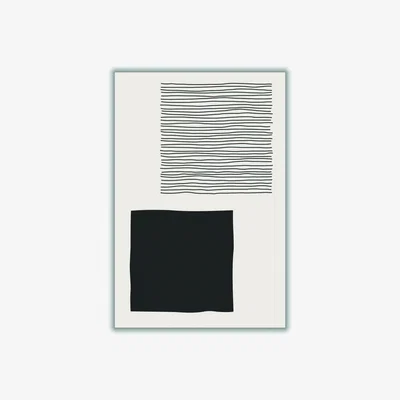 Wolf & Badger Black Dark Minimalism Series #1 Extra Small Stanley Print House