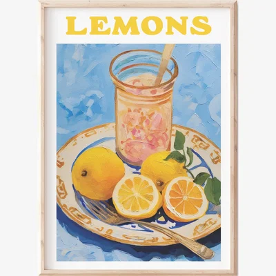 Wolf & Badger Yellow / Orange Lemons Sofe Store