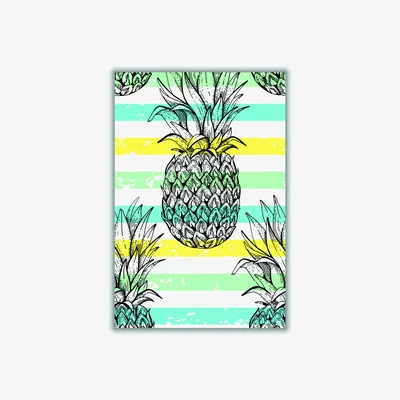 Wolf & Badger Pineapple Party A2 420 X 594Mm Stanley Print House