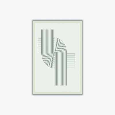 Wolf & Badger Grey Modern Geometric 3 A4 210 X 297Mm Stanley Print House
