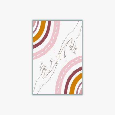 Wolf & Badger Rose Gold We Are All Connected A4 210 X 297Mm Stanley Print House