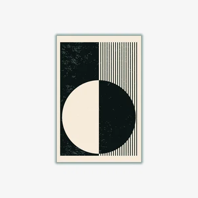 Wolf & Badger Black And White Planets Series #3 Medium Stanley Print House