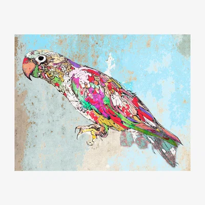 Wolf & Badger The Tropical Parrot Signed Limited Edition Print Jessica Russell Flint
