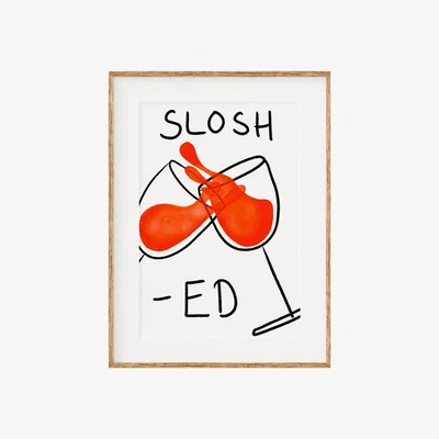 Wolf & Badger Slosh-Ed Print A3 297 X 420Mm Oh Oly