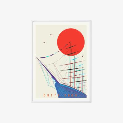 Wolf & Badger Neutrals London Art Print Of Cutty Sark Greenwich A3 297 X 420Mm Eye for London Prints