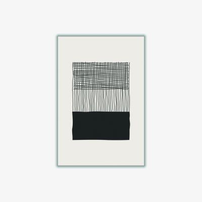 Wolf & Badger Black Dark Minimalism Series #3 Medium Stanley Print House