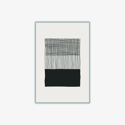 Wolf & Badger Black Dark Minimalism Series #3 Medium Stanley Print House