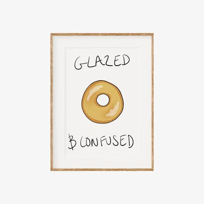 Wolf & Badger Glazed & Confused Print A3 297 X 420Mm Oh Oly