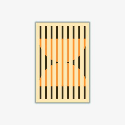 Wolf & Badger Yellow / Orange Faded Geometric #4 A3 297 X 420Mm Stanley Print House