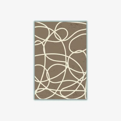 Wolf & Badger Brown Minimal Line Series 3 A2 420 X 594Mm Stanley Print House