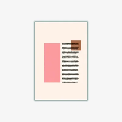 Wolf & Badger Rose Gold Geometric Abstract Shapes Ii A2 420 X 594Mm Stanley Print House