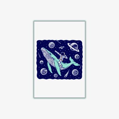 Wolf & Badger Blue Galactic Whale Rider Extra Large Stanley Print House