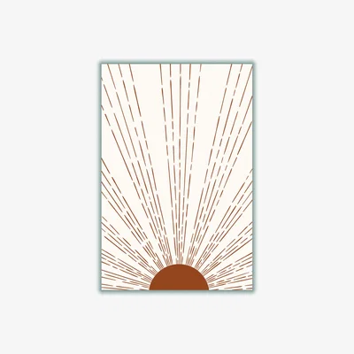 Wolf & Badger Brown Sun 1 A4 210 X 297Mm Stanley Print House