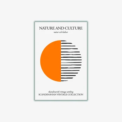Wolf & Badger Yellow / Orange Nature And Culture Scandinavian Collection Ii Extra Large Stanley Print House