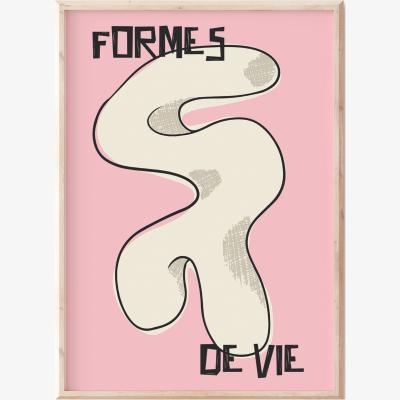 Wolf & Badger Pink / Purple Formes De Vie Print Sofe Store