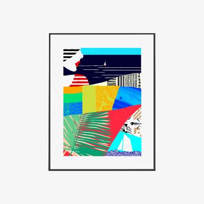 Wolf & Badger Seaside Living Travel Vibes Art Print Awol