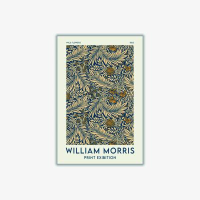 Wolf & Badger Brown William Morris- Wild Flowers A4 210 X 297Mm Stanley Print House