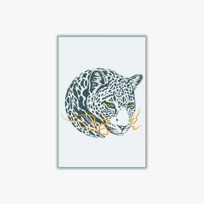 Wolf & Badger Black Wise Leopard A2 420 X 594Mm Stanley Print House