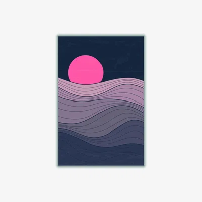 Wolf & Badger Pink / Purple Minimal Pink Sunset #3 Small Stanley Print House