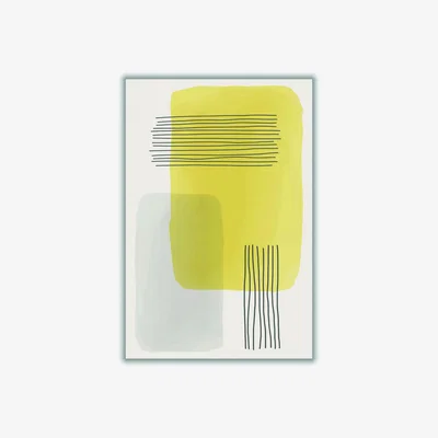 Wolf & Badger Yellow / Orange Yellow Watercolor Shapes Series #1 Extra Small Stanley Print House