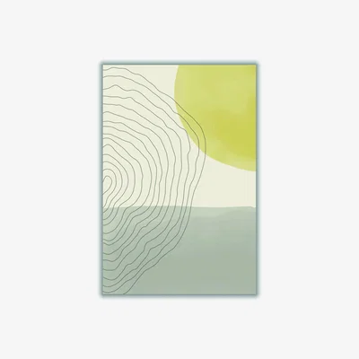 Wolf & Badger Yellow / Orange Minimal Abstract Vibes #3 A2 420 X 594Mm Stanley Print House
