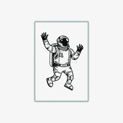 Wolf & Badger White Space Man A3 297 X 420Mm Stanley Print House