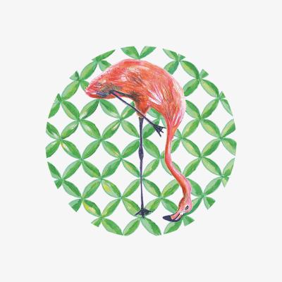 Wolf & Badger Circle Wall Sticker Flamingo Catchii