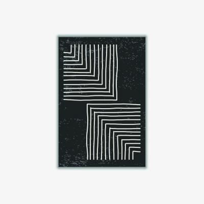 Wolf & Badger Black And White Line 1 Extra Large Stanley Print House