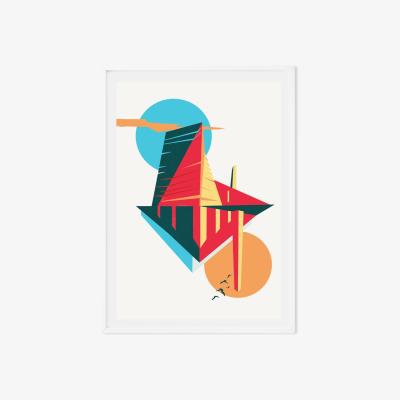 Wolf & Badger Tate Modern Architecture Art Print A3 297 X 420Mm Eye for London Prints