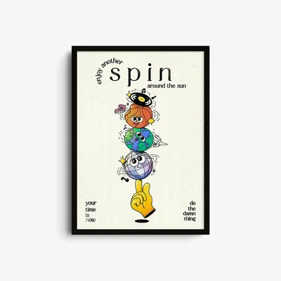 Wolf & Badger Neutrals / Yellow / Orange Spin Around The Sun - Giclee Fine Art Print - Large | A2 | 420 X 594Mm | East Side Studio London