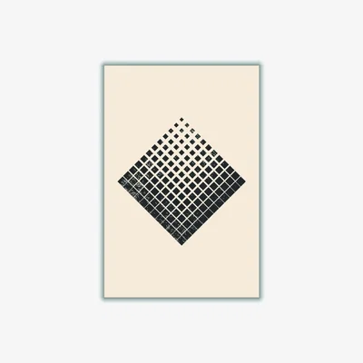 Wolf & Badger Black Minimal Halftone Shapes #3 A3 297 X 420Mm Stanley Print House