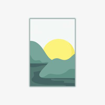 Wolf & Badger Yellow / Orange Boho Sunny Landscape #4 A3 297 X 420Mm Stanley Print House