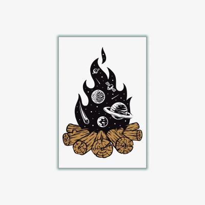 Wolf & Badger Brown Mystical Fire A3 297 X 420Mm Stanley Print House