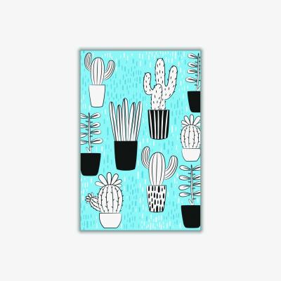 Wolf & Badger Blue Cactus Vibes #1 A3 297 X 420Mm Stanley Print House